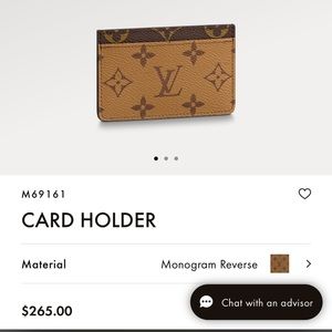Louis Vuitton Monogram Reversible Card Holder